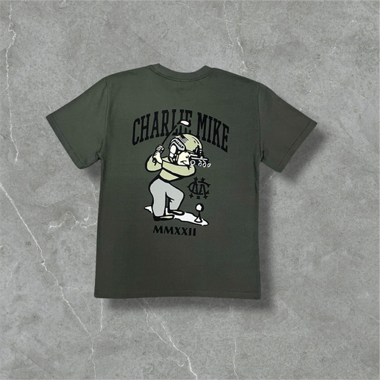 "Sergeant Swings-A-Lot" Olive Graphic Tee