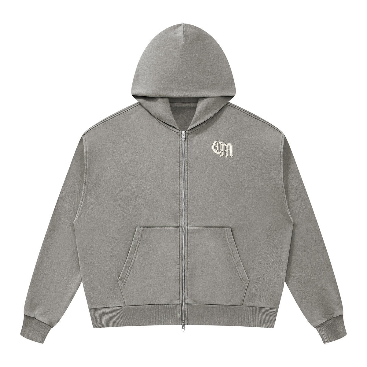 CMTC Washed Boxy Zip-Up Hoodie