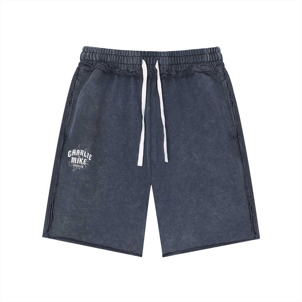CMTC Mineral Wash Raw Edge Shorts