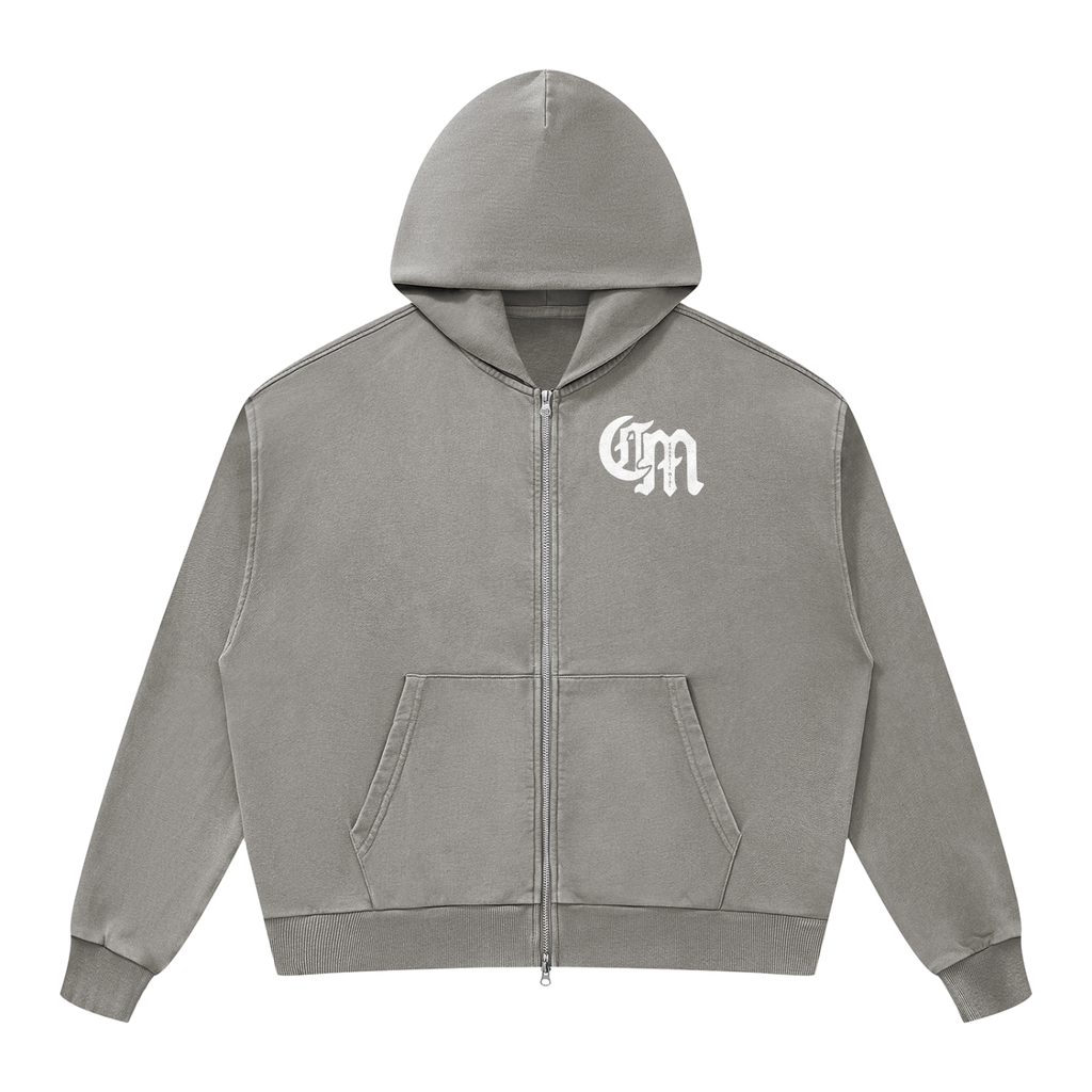CMTC Washed Boxy Zip-Up Hoodie