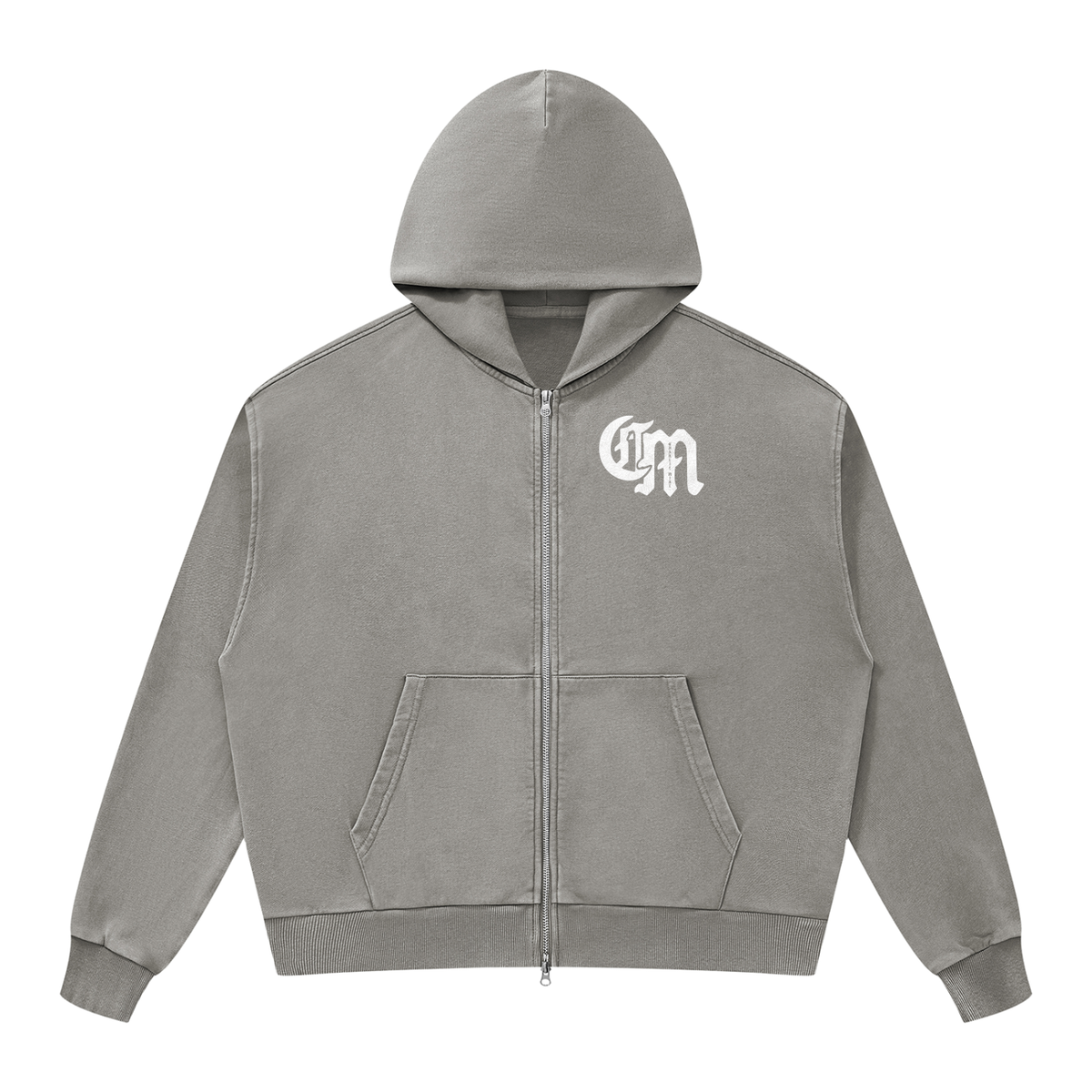 CMTC Washed Boxy Zip-Up Hoodie