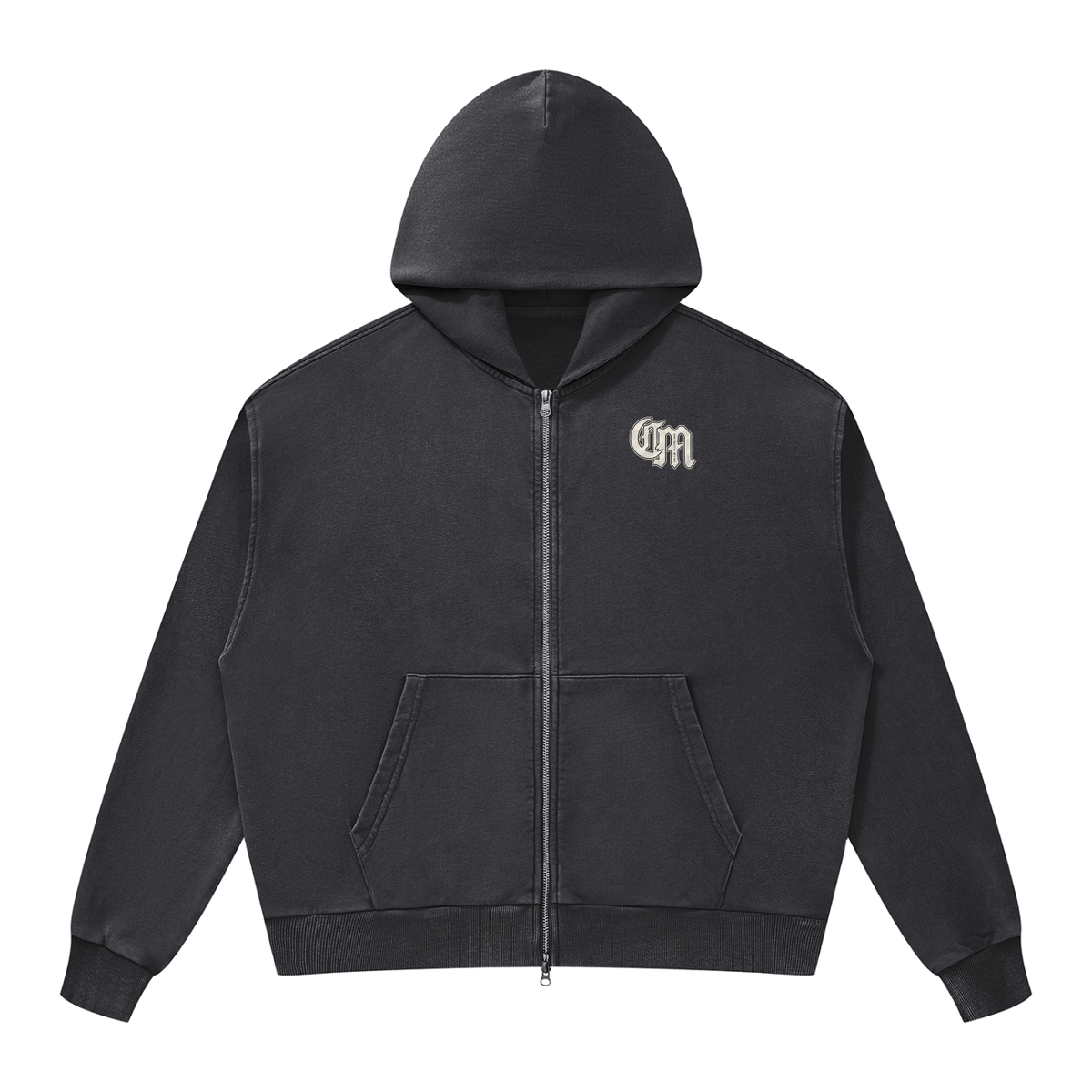 CMTC Washed Boxy Zip-Up Hoodie