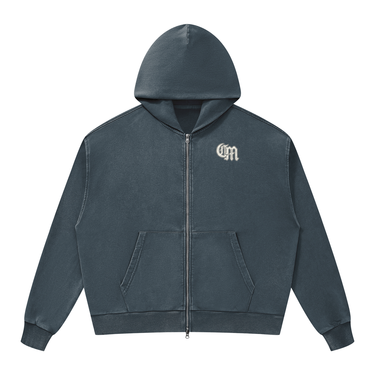 CMTC Washed Boxy Zip-Up Hoodie