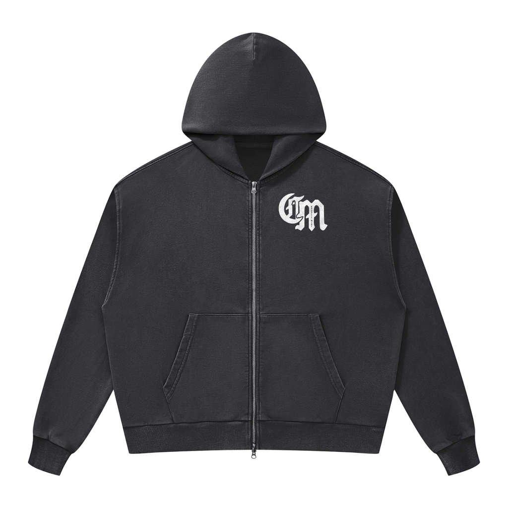 CMTC Washed Boxy Zip-Up Hoodie