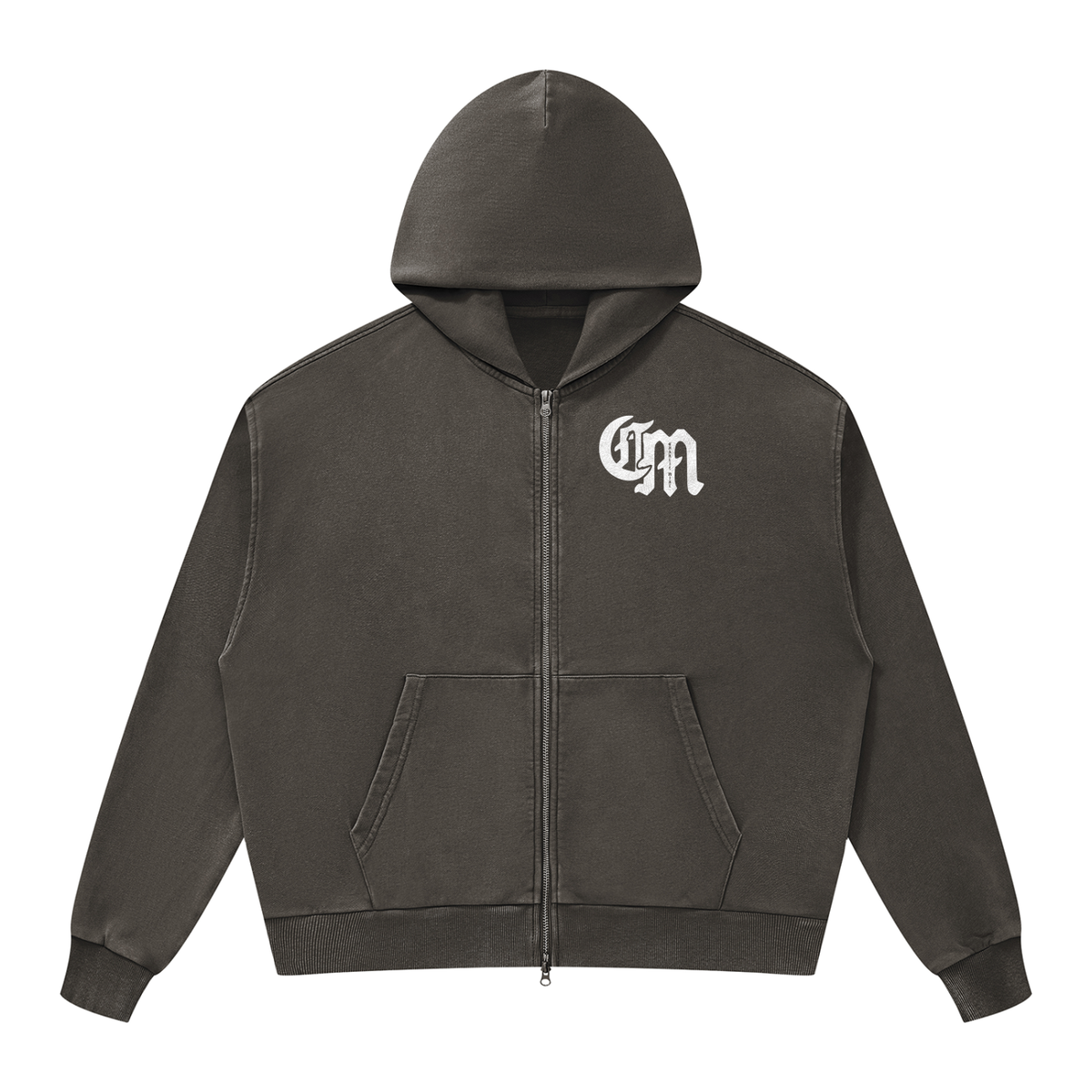CMTC Washed Boxy Zip-Up Hoodie