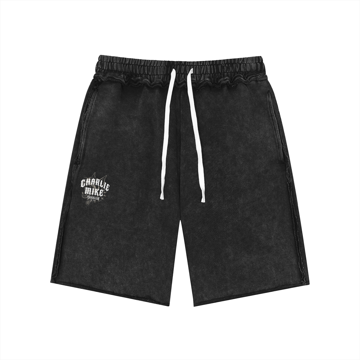 CMTC Mineral Wash Raw Edge Shorts