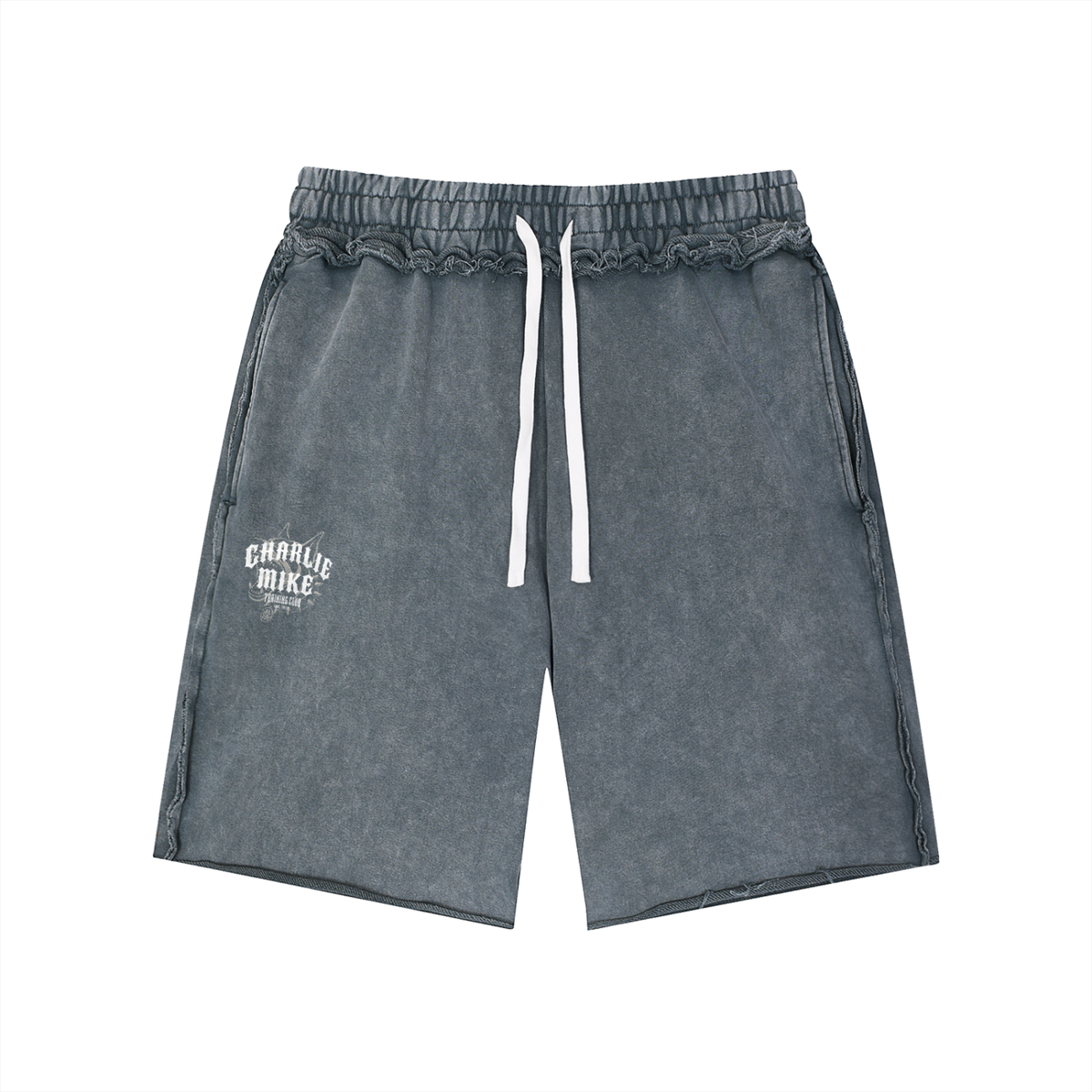 CMTC Mineral Wash Raw Edge Shorts