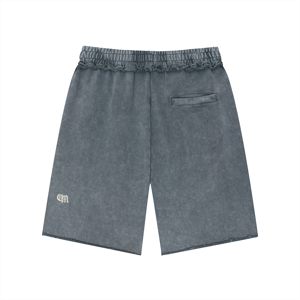 CMTC Mineral Wash Raw Edge Shorts