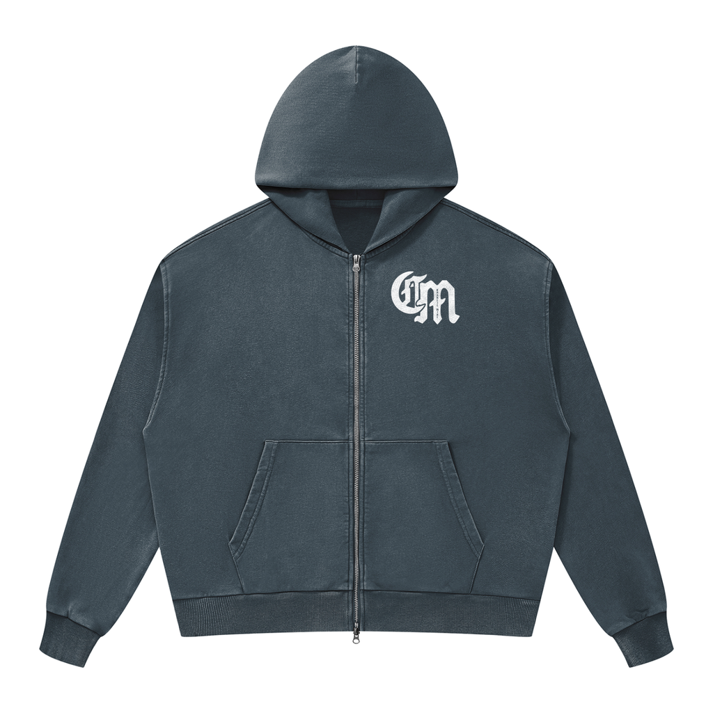 CMTC Washed Boxy Zip-Up Hoodie