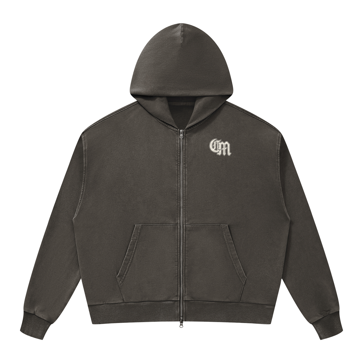 CMTC Washed Boxy Zip-Up Hoodie