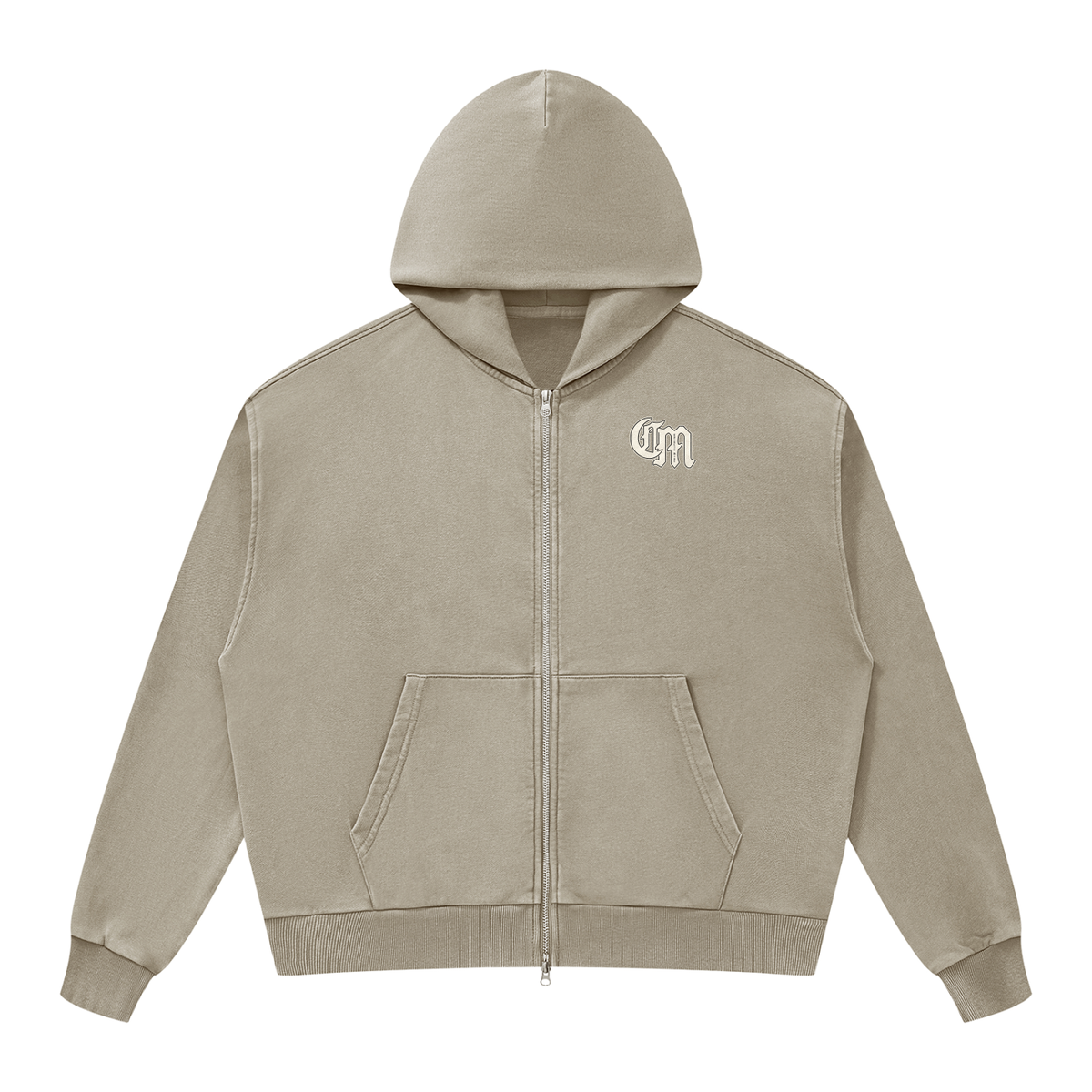 CMTC Washed Boxy Zip-Up Hoodie