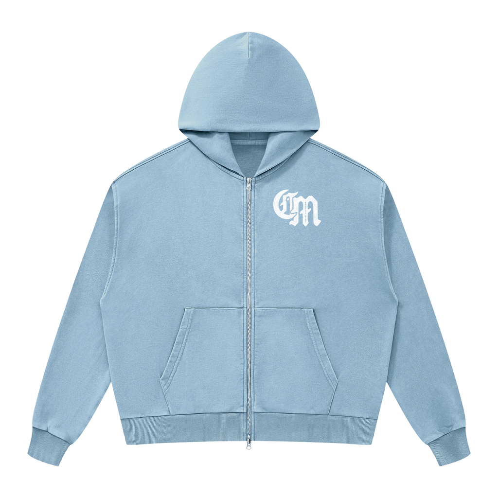 CMTC Washed Boxy Zip-Up Hoodie