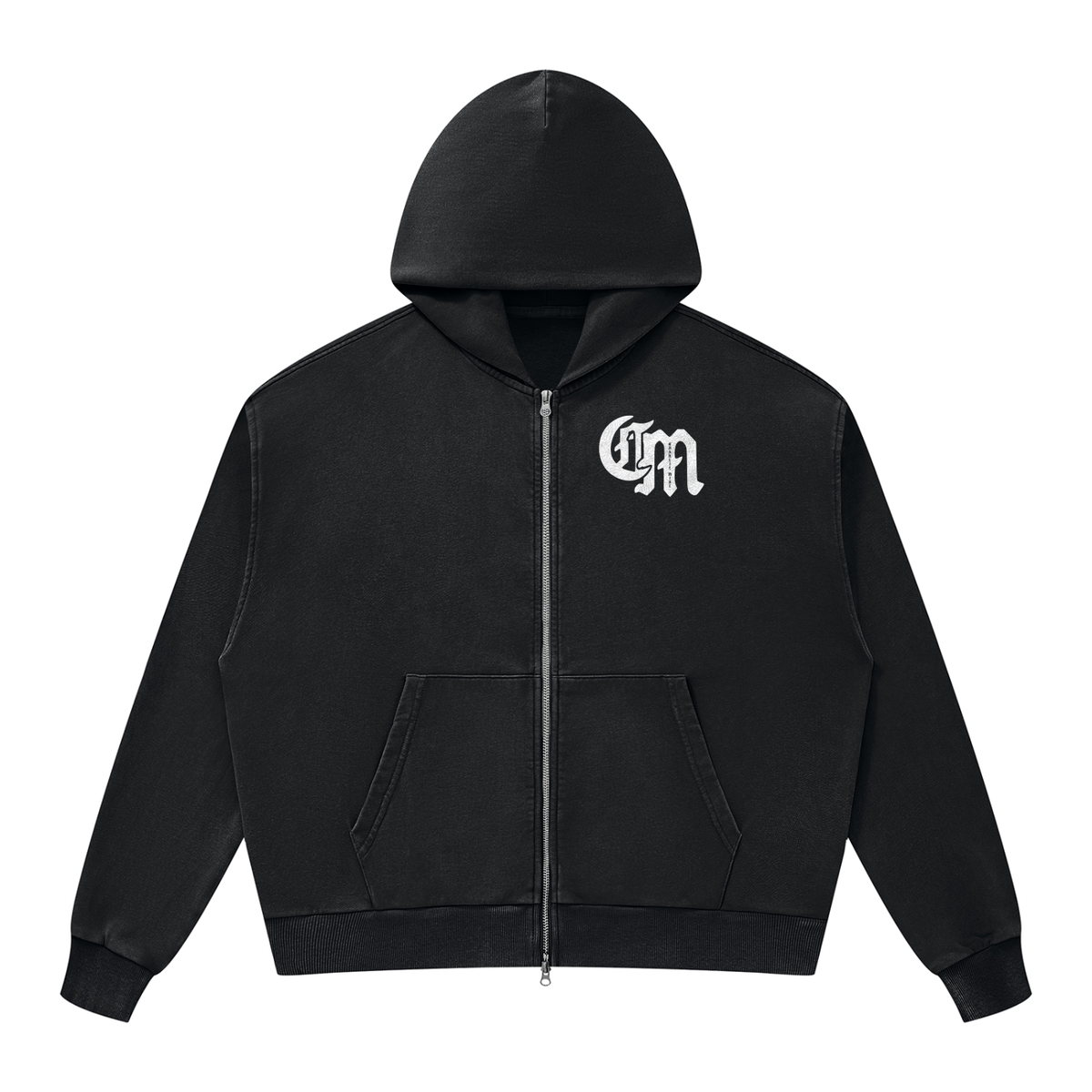 CMTC Washed Boxy Zip-Up Hoodie