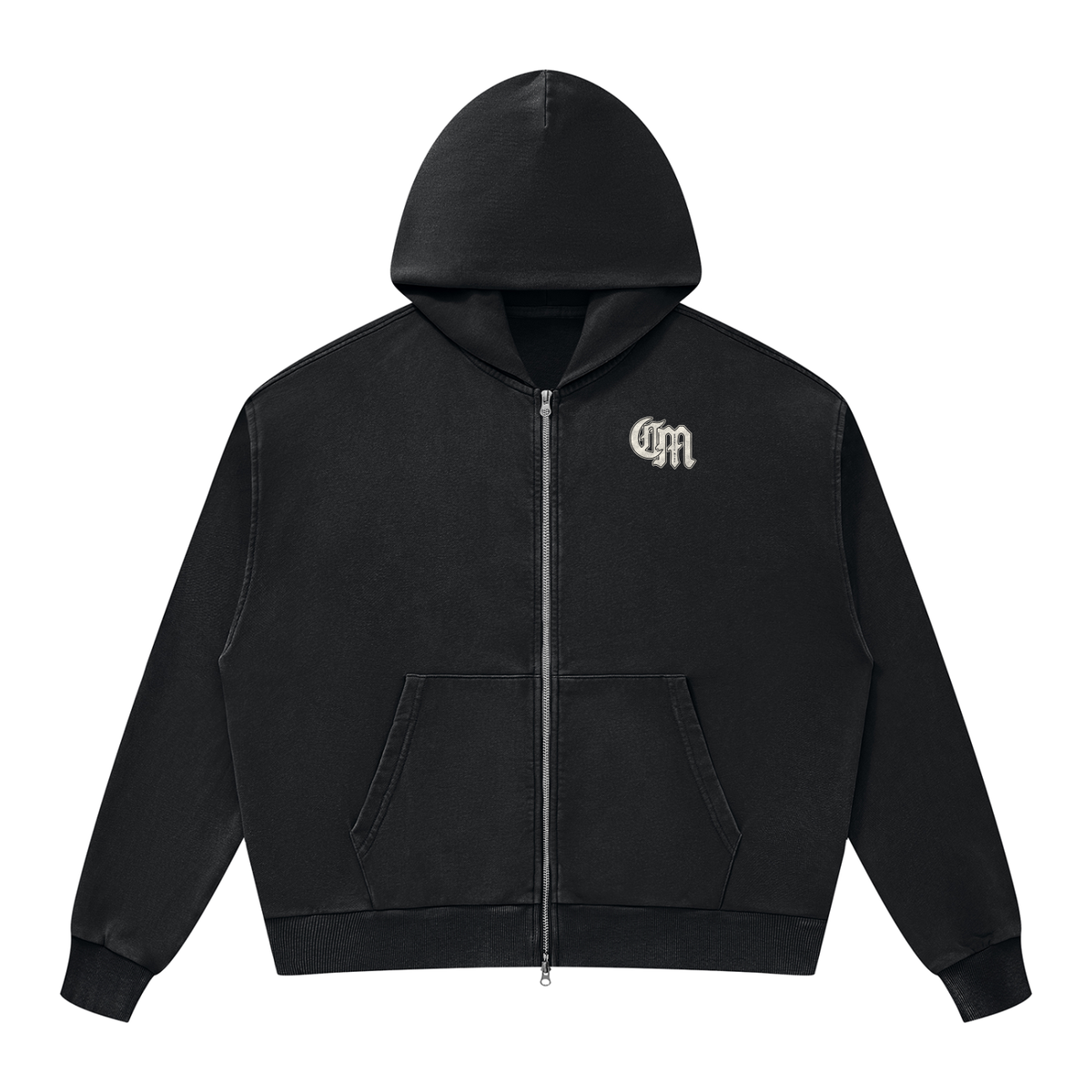 CMTC Washed Boxy Zip-Up Hoodie